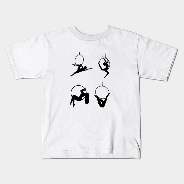 Aerial hoop Kids T-Shirt by RosaliArt